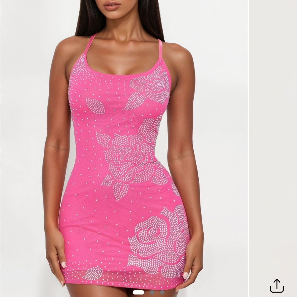 Fashion Nova Pink Floral Mini Dress